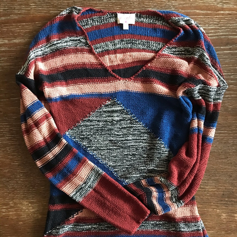 Asymmetrical v-neck sweater